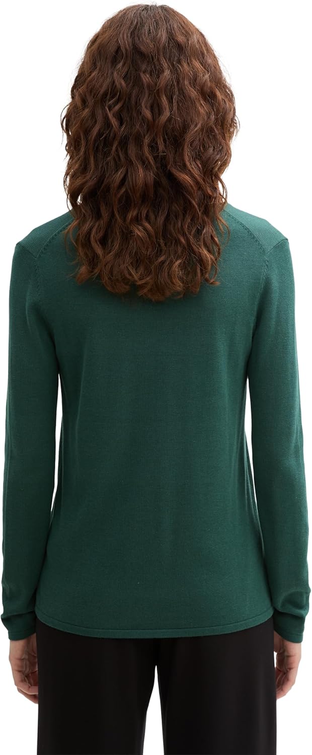Thumbnail 2 de TOM TAILOR Damen Strickpullover mit V-Ausschnitt – Basic mit Regular Fit
