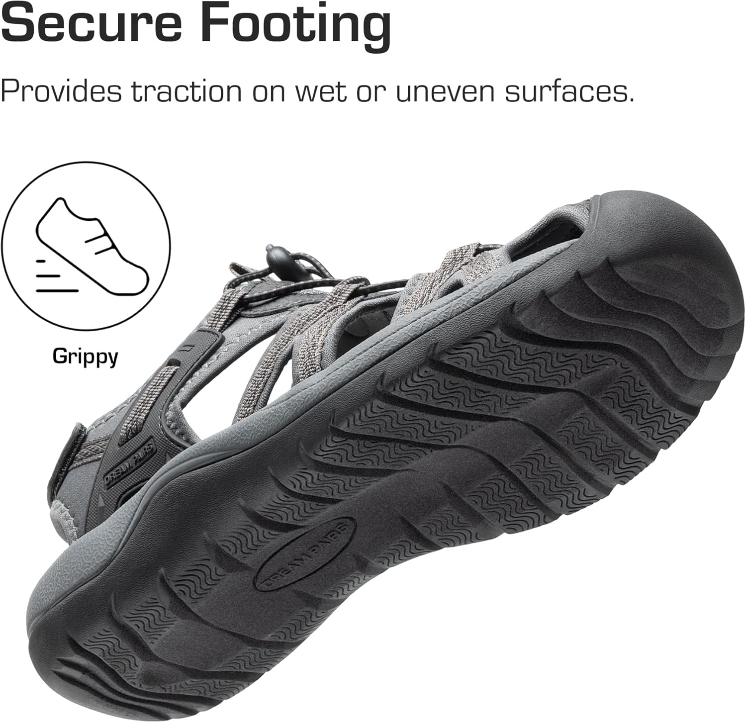 Detalle de DREAM PAIRS Men's Sandals: Versatile Hiking and Water-Ready Closed-Toe Sandals