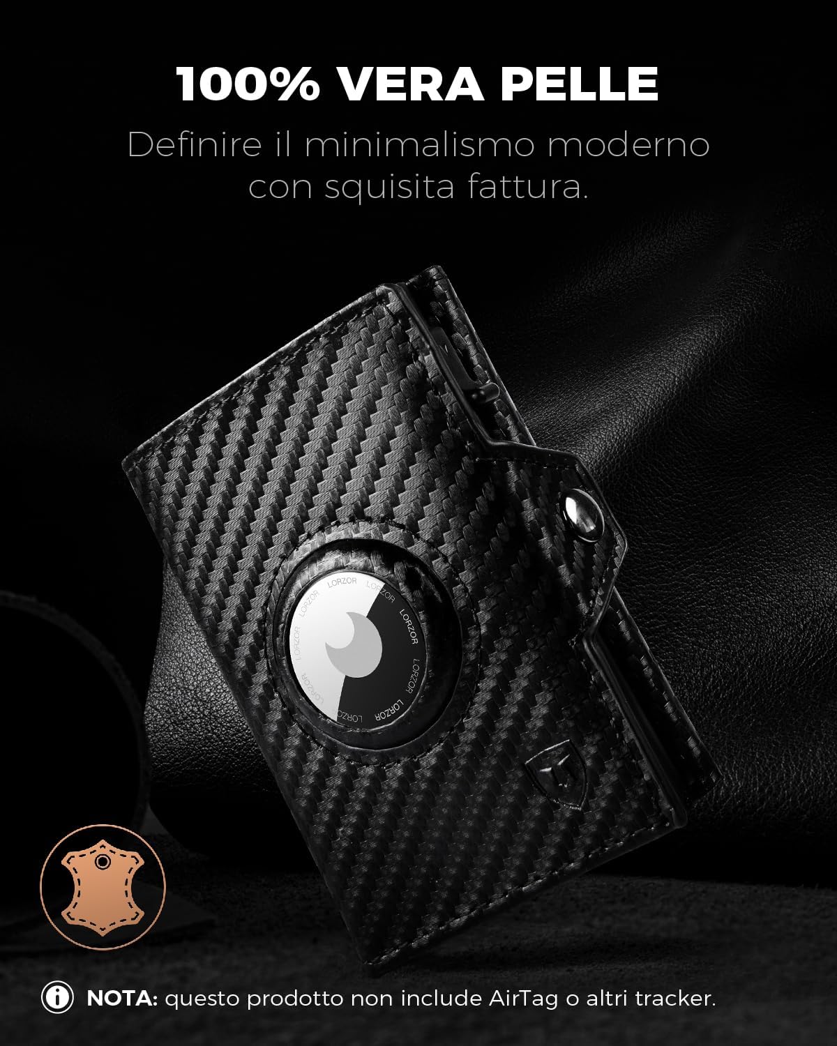Detalle 2 de LORZOR Portafoglio Airtag slim 9,6