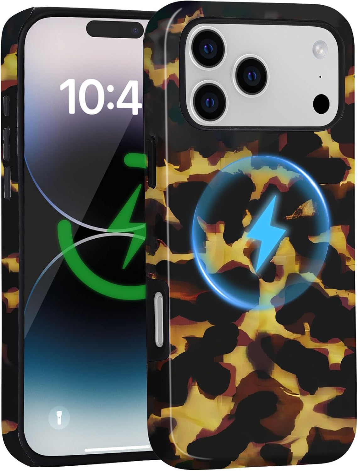 Thumbnail 6 de Amzfield Magnetic Case for iPhone 17 Pro - Tortoise Shell Leopard Print (Yellow)