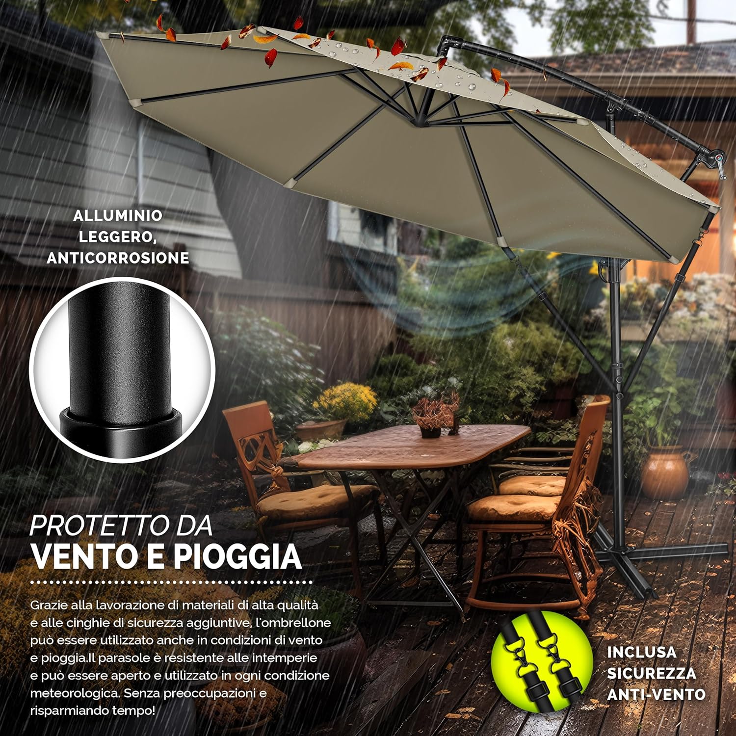 Thumbnail 3 de Tillvex Ombrellone da Giardino Ø300 cm