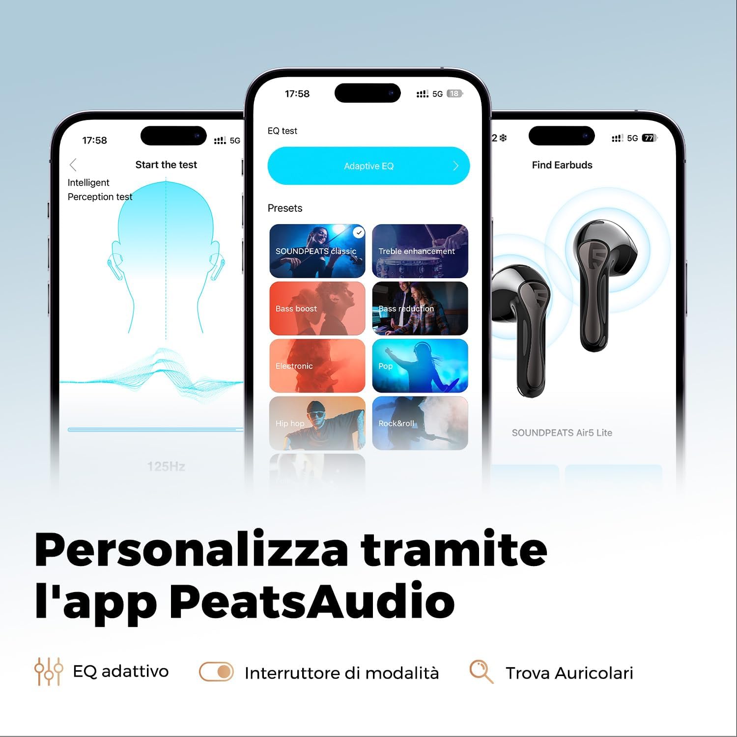 Thumbnail 5 de SoundPEATS Air5 Lite cuffie Bluetooth 5.4