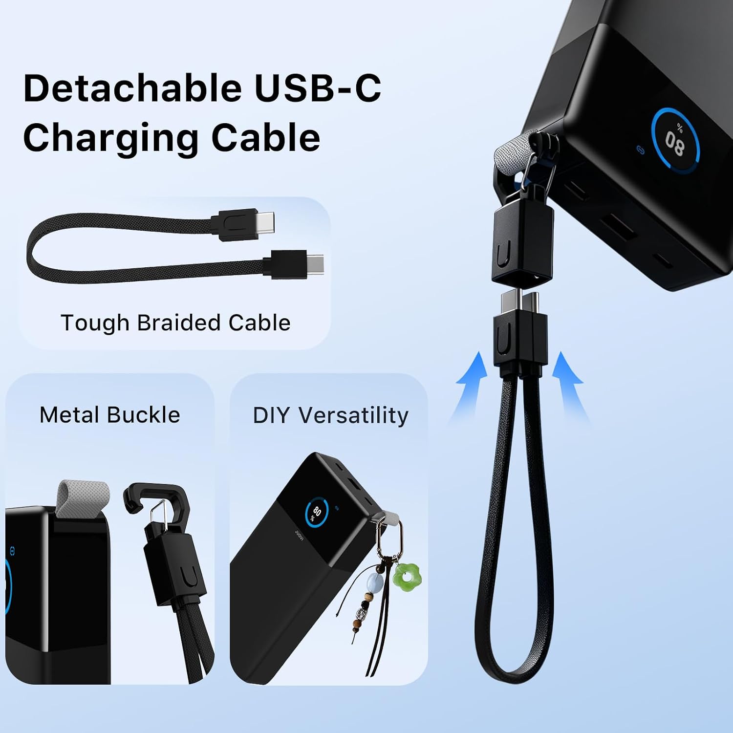 Thumbnail 5 de JUOVI 222W Laptop Power Bank, 25,000mAh, 3-Port USB-C and USB-A Charger