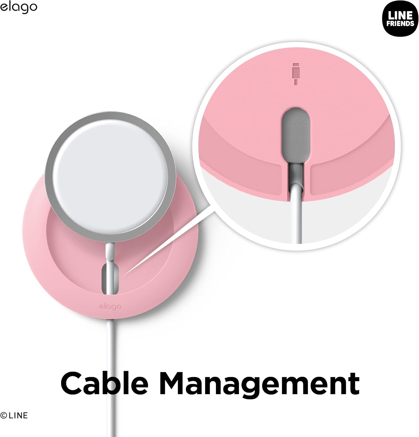 Thumbnail 2 de elago MS Pad Cover di Ricarica Wireless Magnetica compatibile MagSafe con LINE FRIENDS Cony