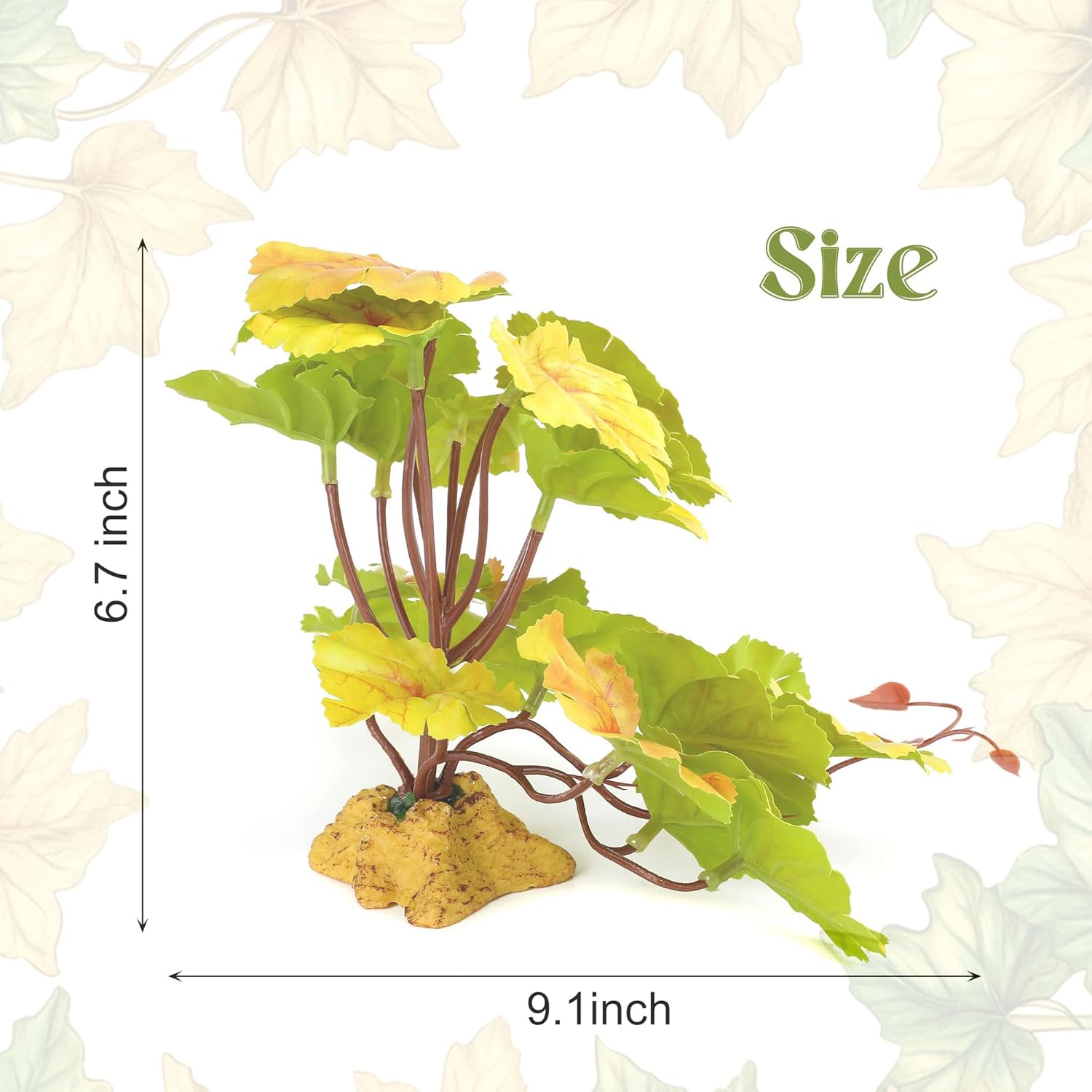 Detalle 2 de Filhome Reptile Plants for Terrarium Decor – Realistic, Durable Habitat Greenery for Reptiles and Amphibians