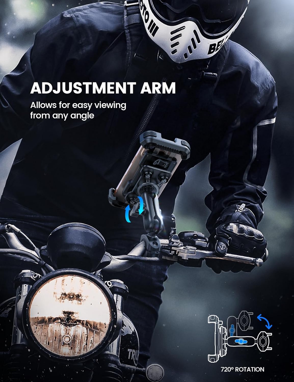 Detalle 2 de Lamicall Motorcycle Phone Mount 6.7"