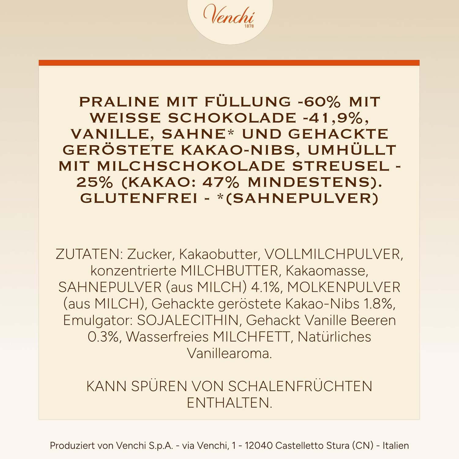 Thumbnail 5 de Venchi Chocoviar Stracciatella – Pralinen mit Sahne, Nibs & Milchschokolade, 1 kg (glutenfrei)