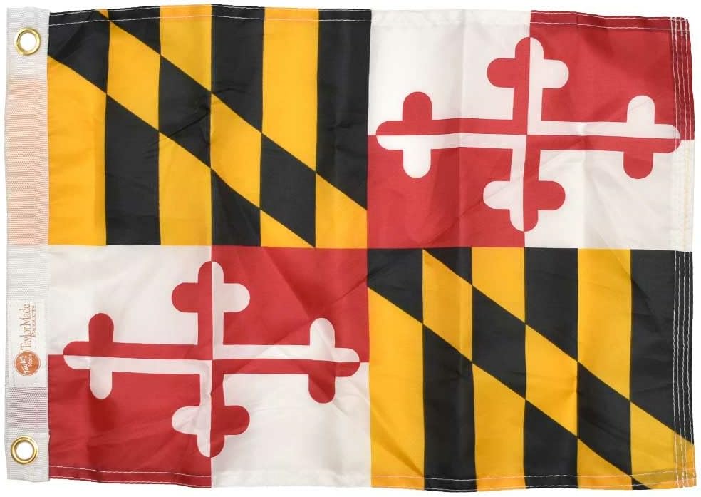 Detalle de Taylor Made Flag 12” x 18” Custom Alabama State Boat Flag with Brass Grommets