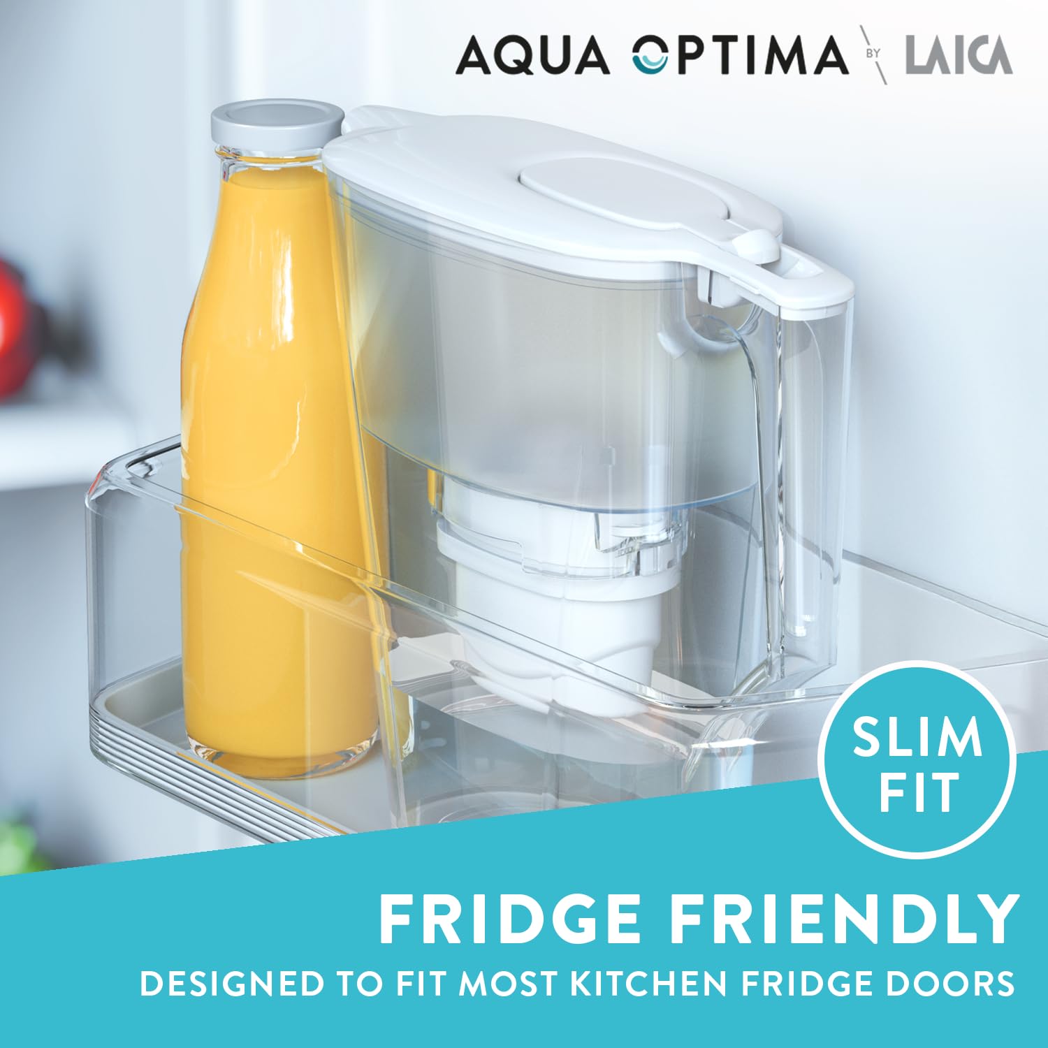 Thumbnail 4 de Aqua Optima Liscia 2.5L Water Filter Jug with 3 Evolve+ Cartridges (Fridge & dishwasher friendly) - White