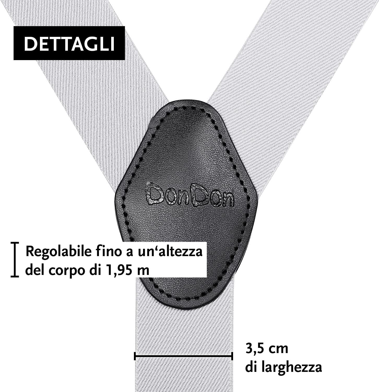 Thumbnail 2 de DonDon Bretelle uomo extra forte 3,5 cm