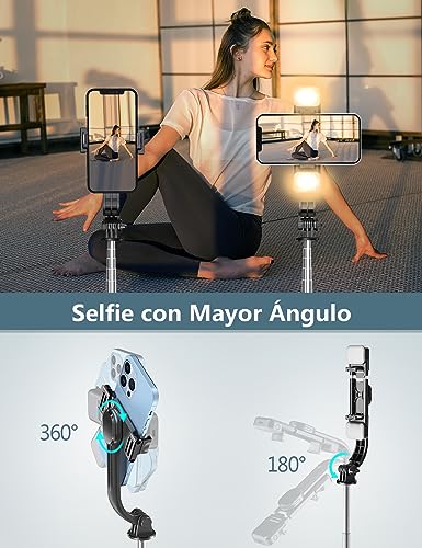 Detalle 2 de Selfie Stick Tripod with Light 45"