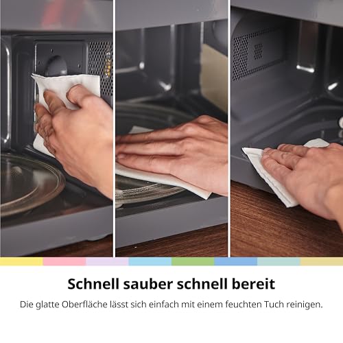 Detalle de COMFEE CMO-MG202NC(BK) Mikrowelle mit Grill – kompakt, 20 L, 700 W Mikrowelle / 1000 W Grill, Schwarz