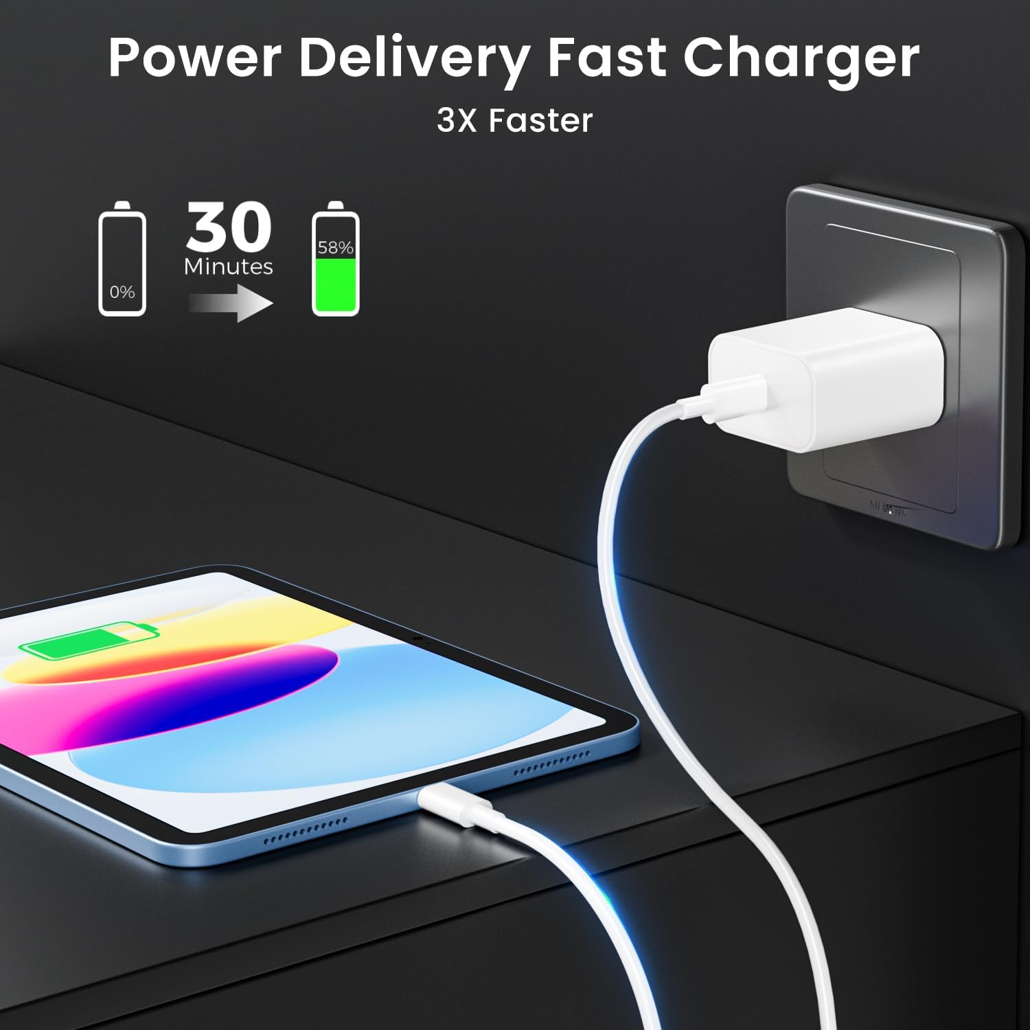 Detalle de 20W USB C Fast Charger for iPad