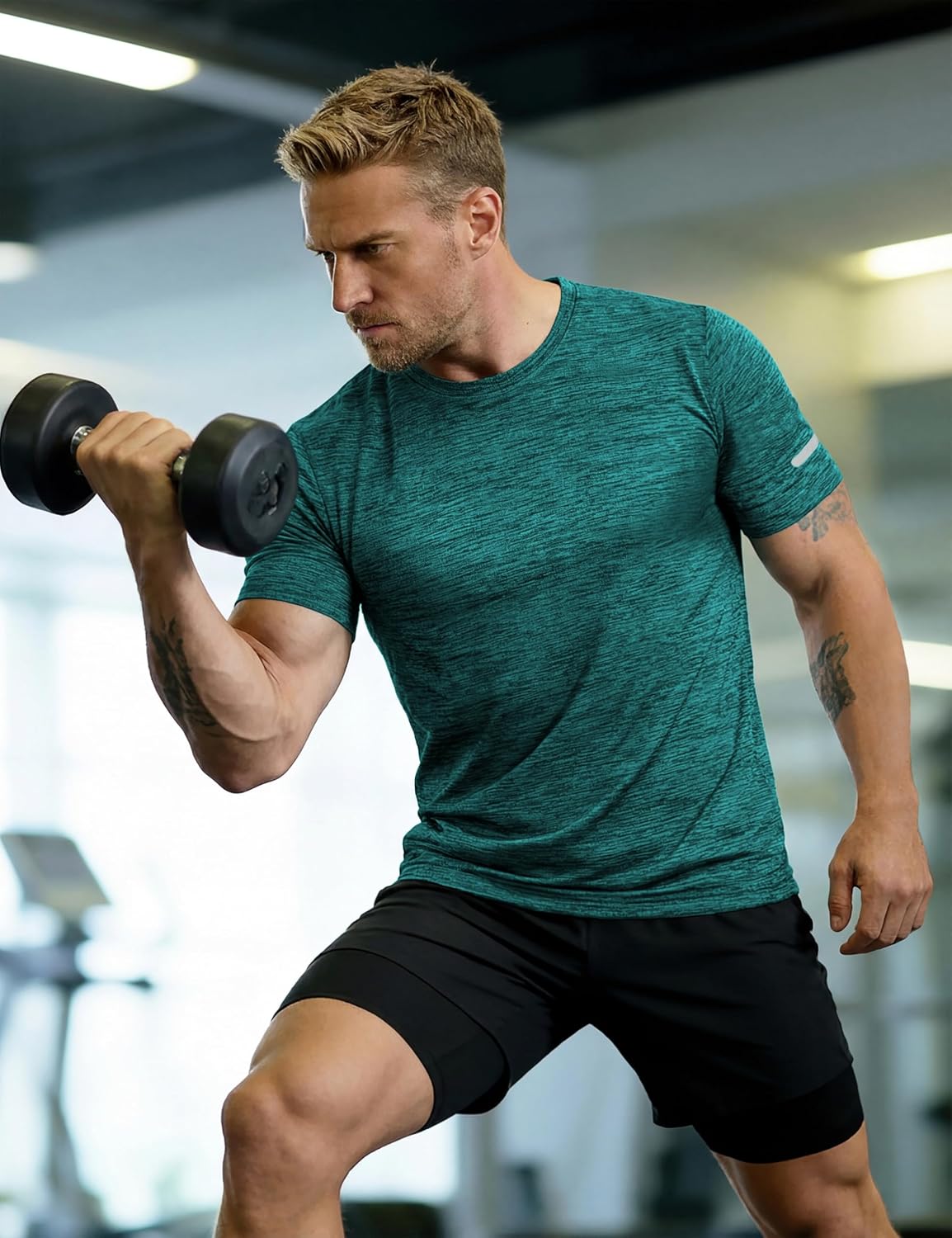 Thumbnail 2 de MAGCOMSEN men’s gym, running and training quick-dry T-shirt (polyester, short sleeve)