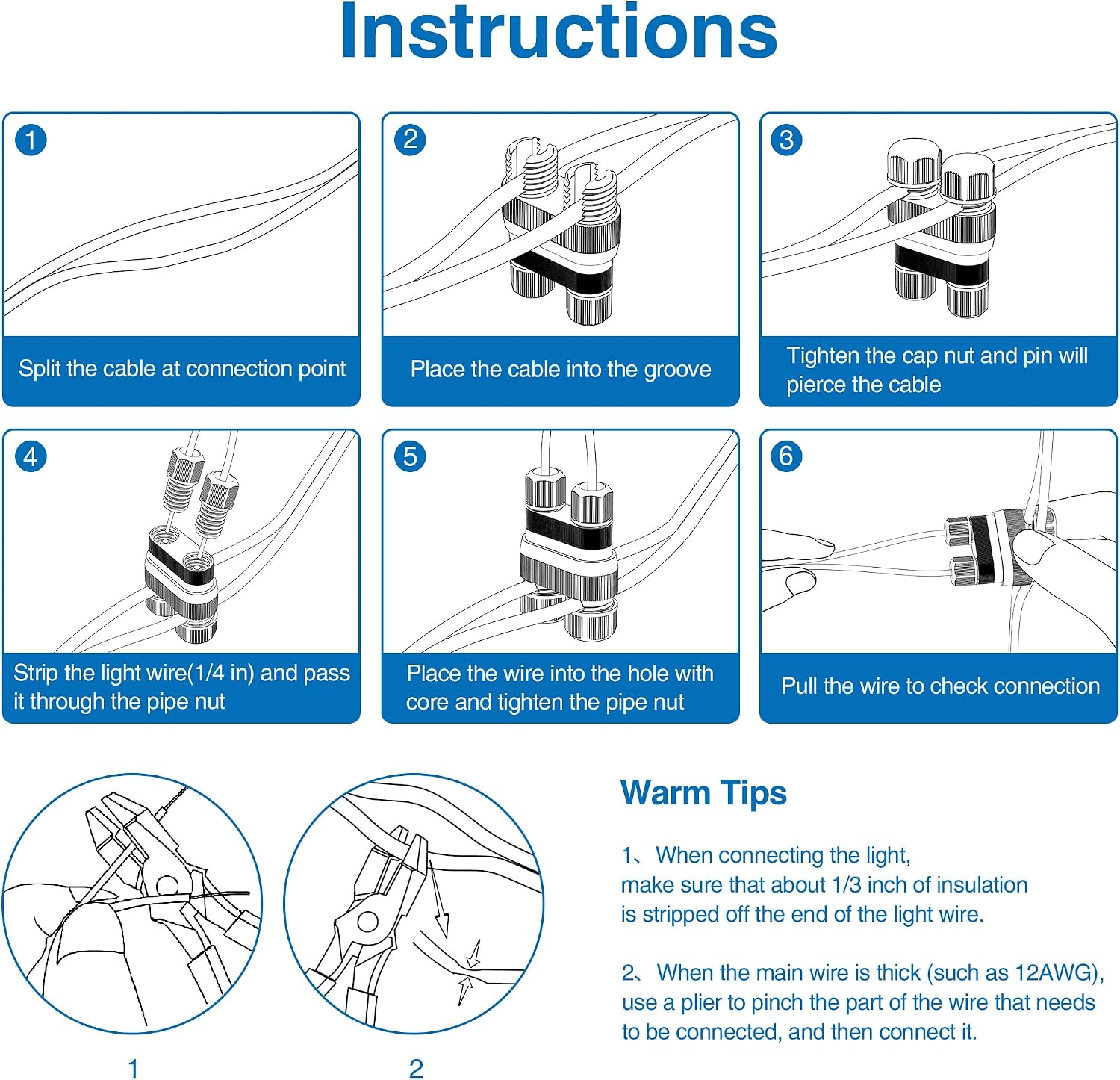 Detalle 2 de SUNVIE LVCO0224 Fastlock2 Low Voltage Wire Connectors, 24-Pack