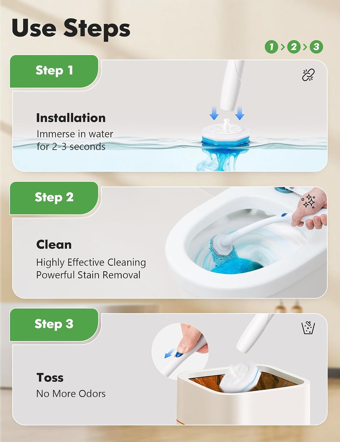 Thumbnail 6 de Kucbraly 50 Count Toilet Cleaner Refills for Clorox Wand
