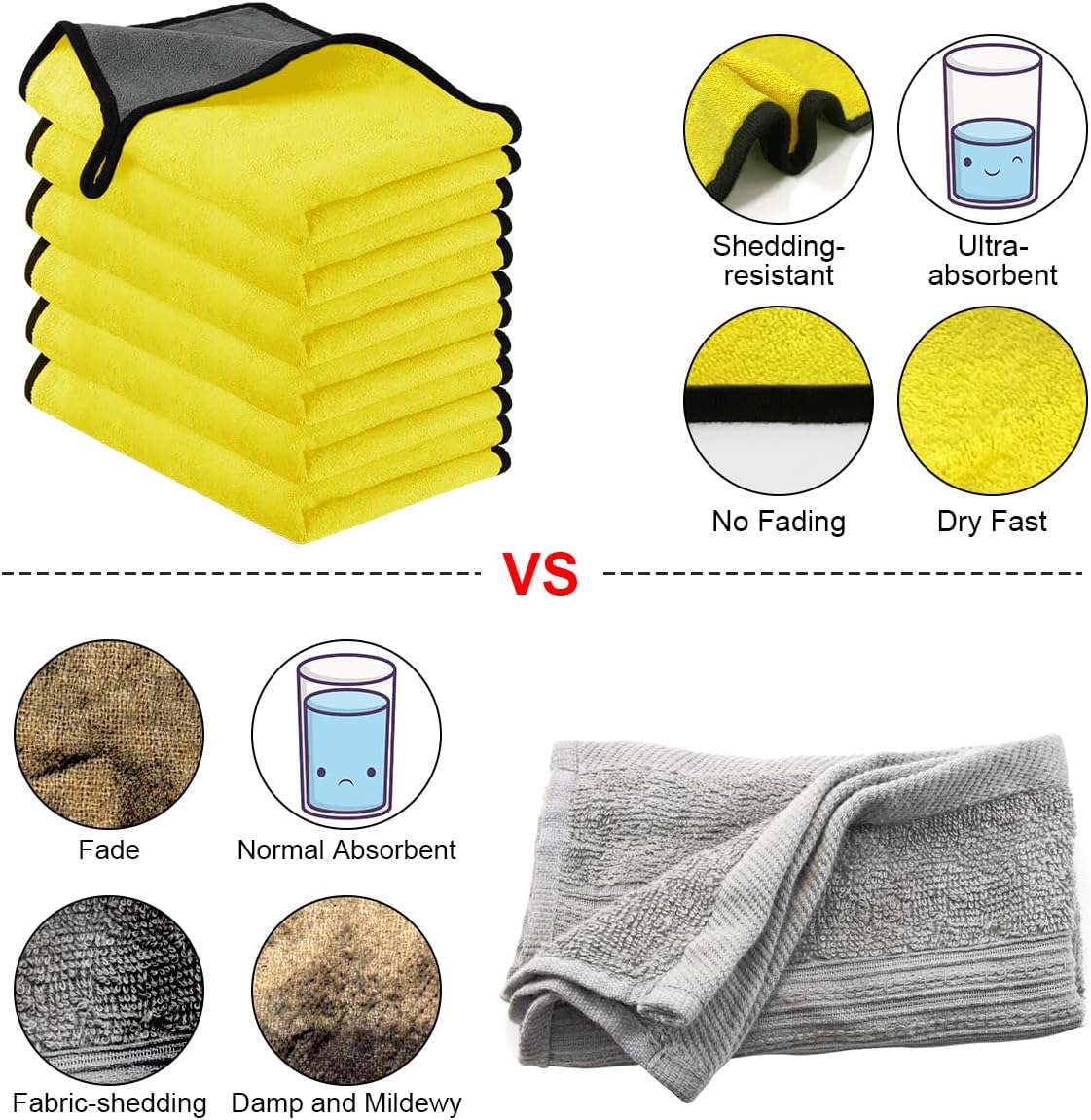 Detalle 2 de URAQT 500gsm Chiffons microfibre 30x40cm 🧽