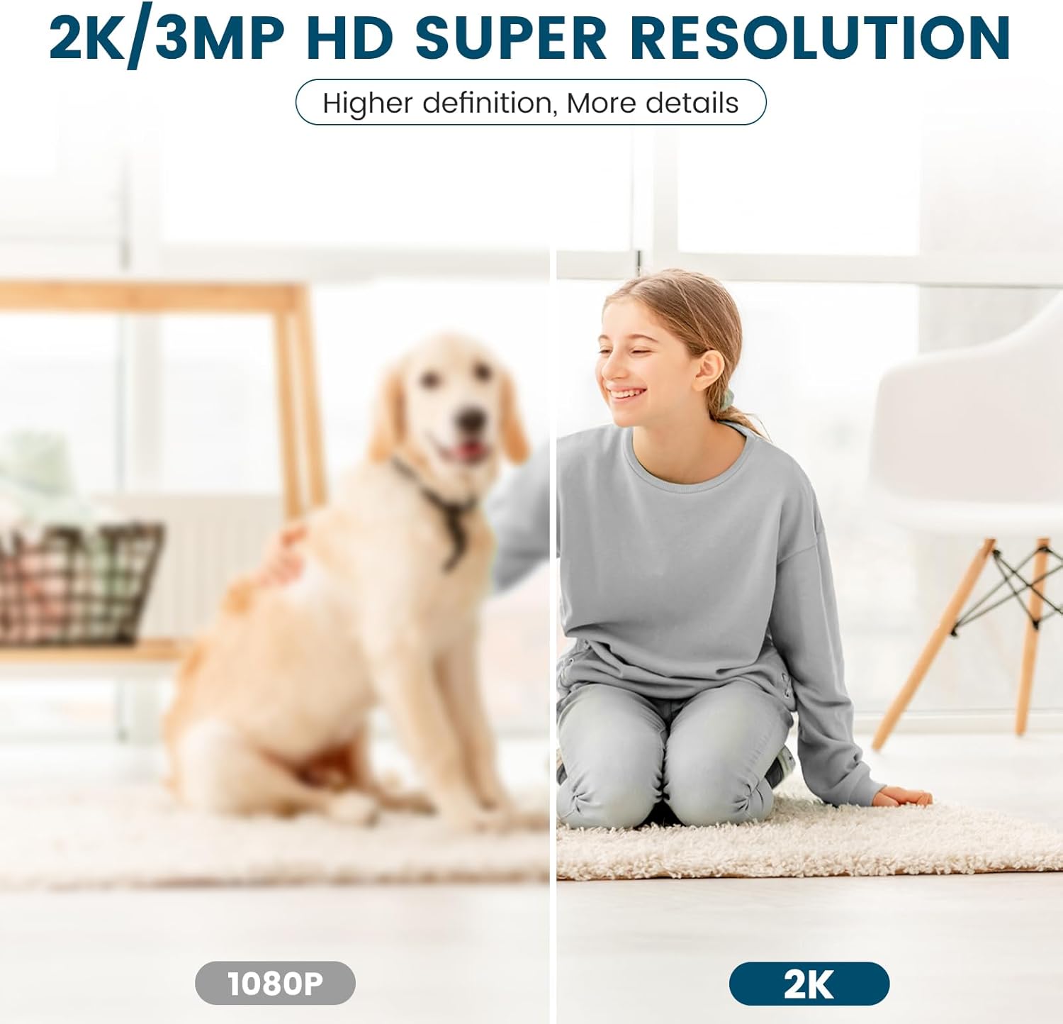 Detalle de litokam Little Elf Indoor Camera (2K) 360° Wi‑Fi Pet Camera with App Control, Two-Way Audio & IR Night Vision