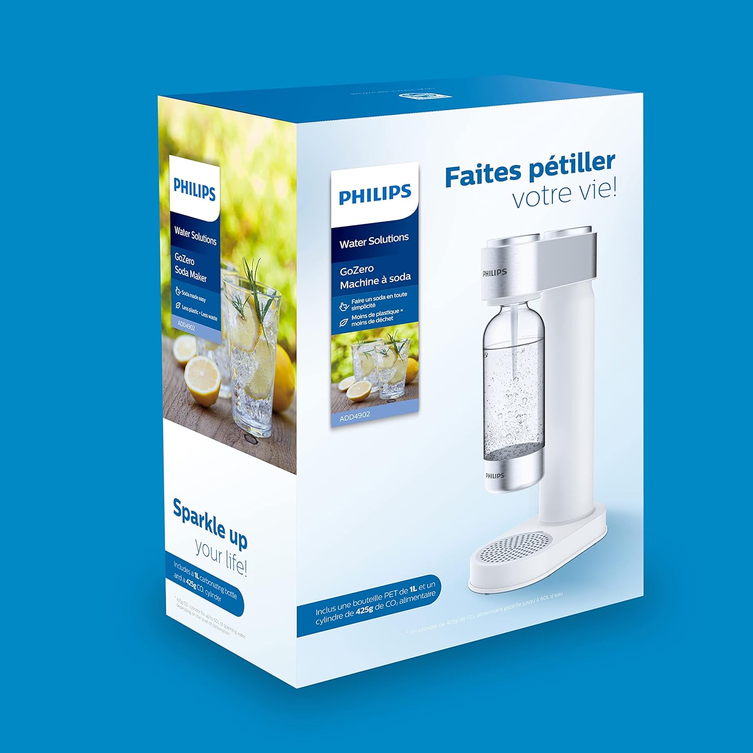 Thumbnail 4 de Philips GoZero Add4902Wh/10 produttore di acqua frizzante 1 l 🥤