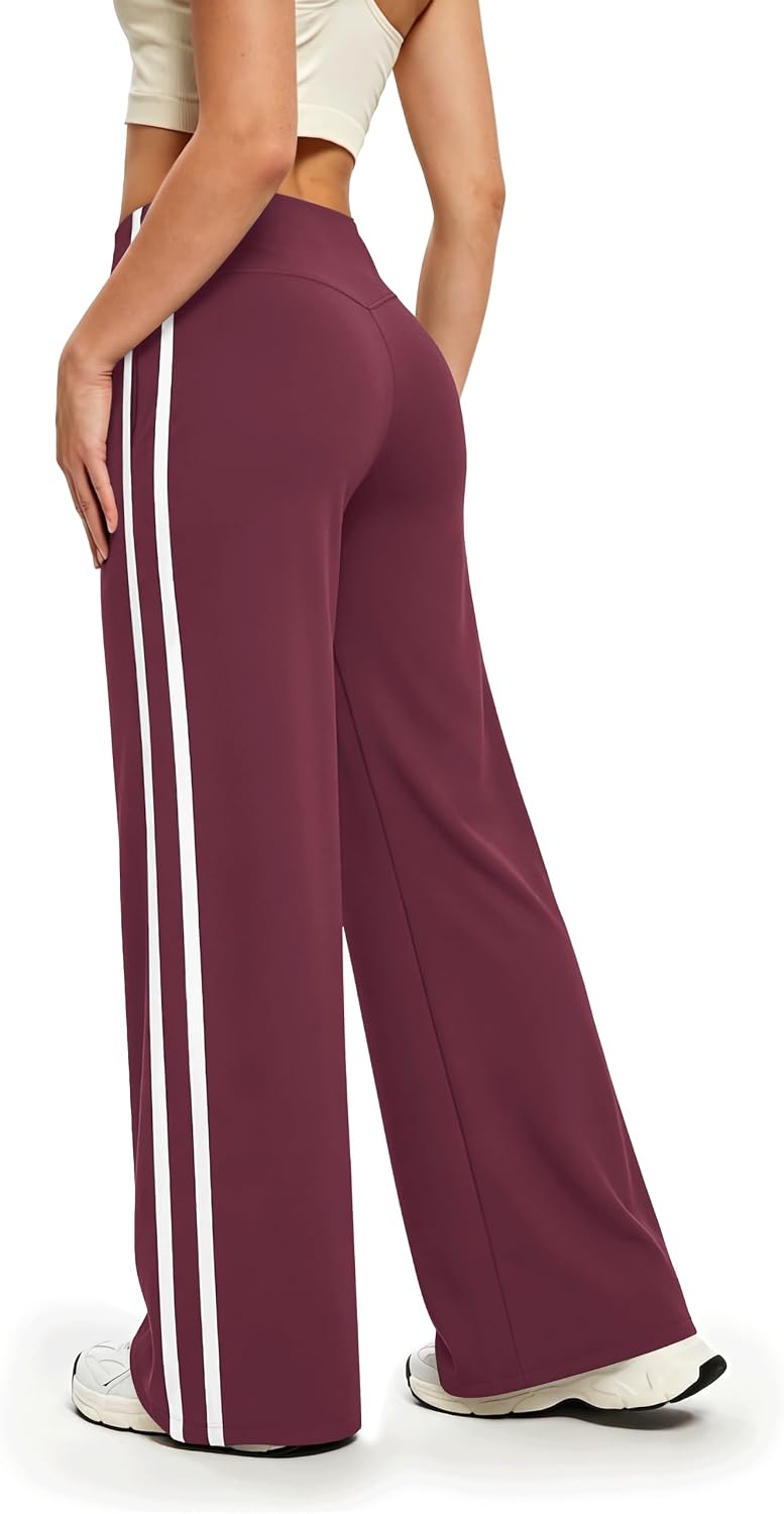 Thumbnail 1 de Alaroo Women's Wide-Leg Track Pants, High Waist, Side Stripes & Pockets