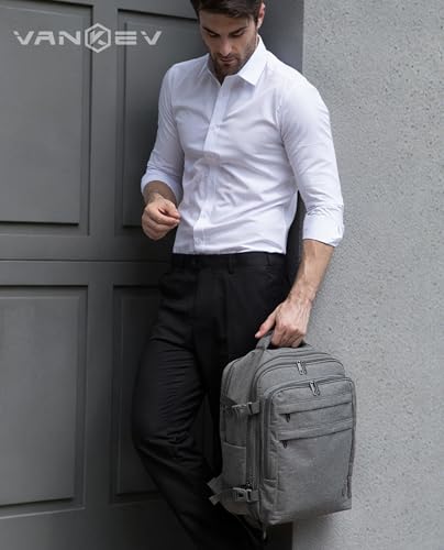 Detalle de Mochila VANKEV de cabina extensible para viaje: 32–40 L, 45x36x20–25 cm, 15,6'' portátil