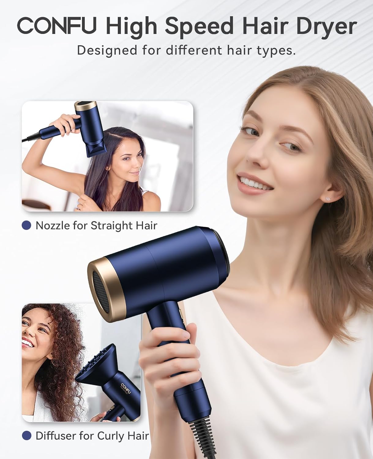 Thumbnail 2 de CONFU 1800W ionic hair dryer