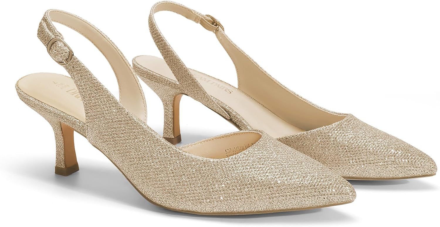 Thumbnail 4 de DREAM PAIRS Kitten Heels Slingback Pumps