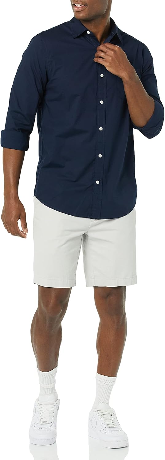 Thumbnail 2 de Amazon Essentials Herren Langärmliges Hemd aus Stretch-Popeline, Slim Fit