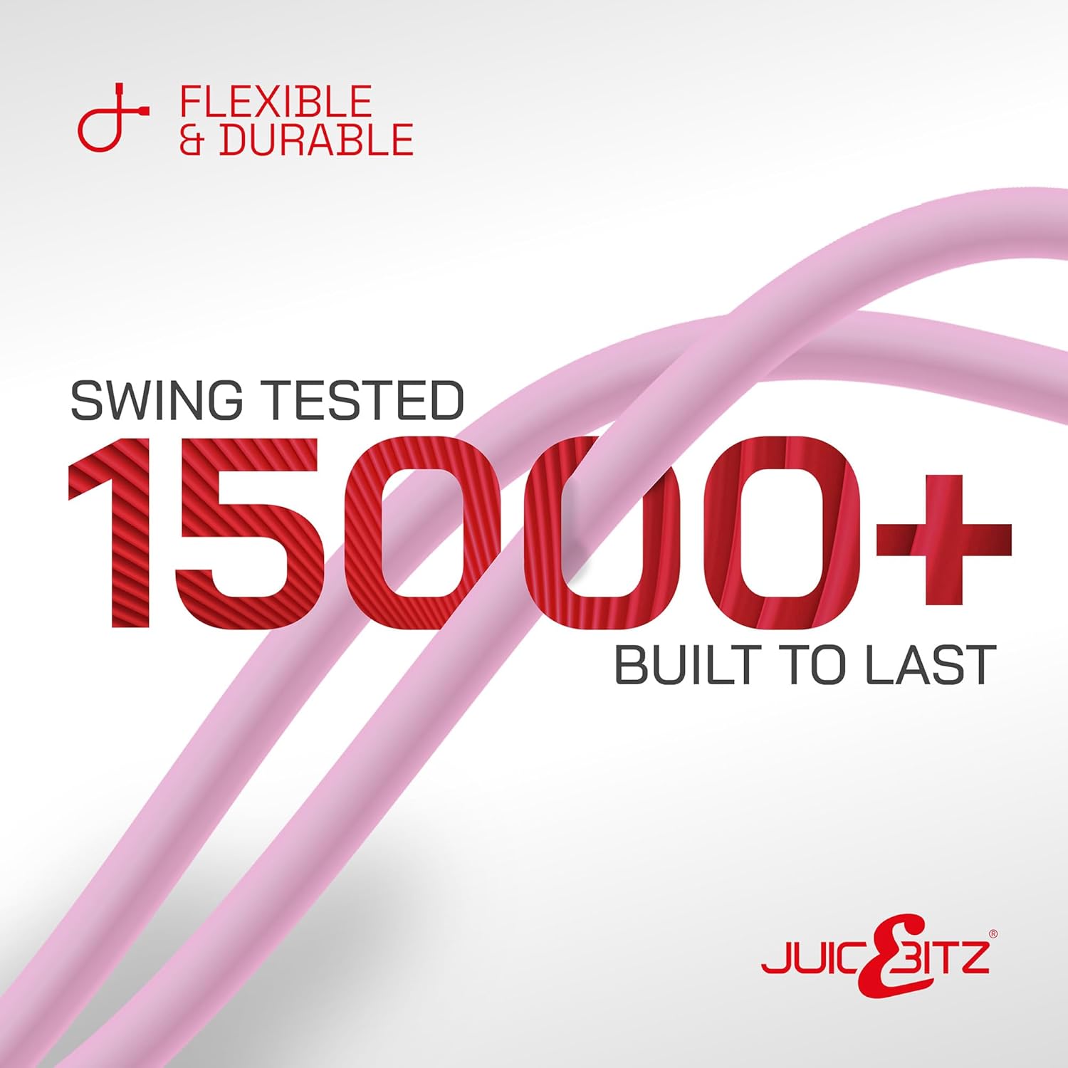 Thumbnail 3 de JuicEBitz Phone Charger Cable (USB A to USB C) 4m – Fast Charge & 480mbps Data Transfer, Pink