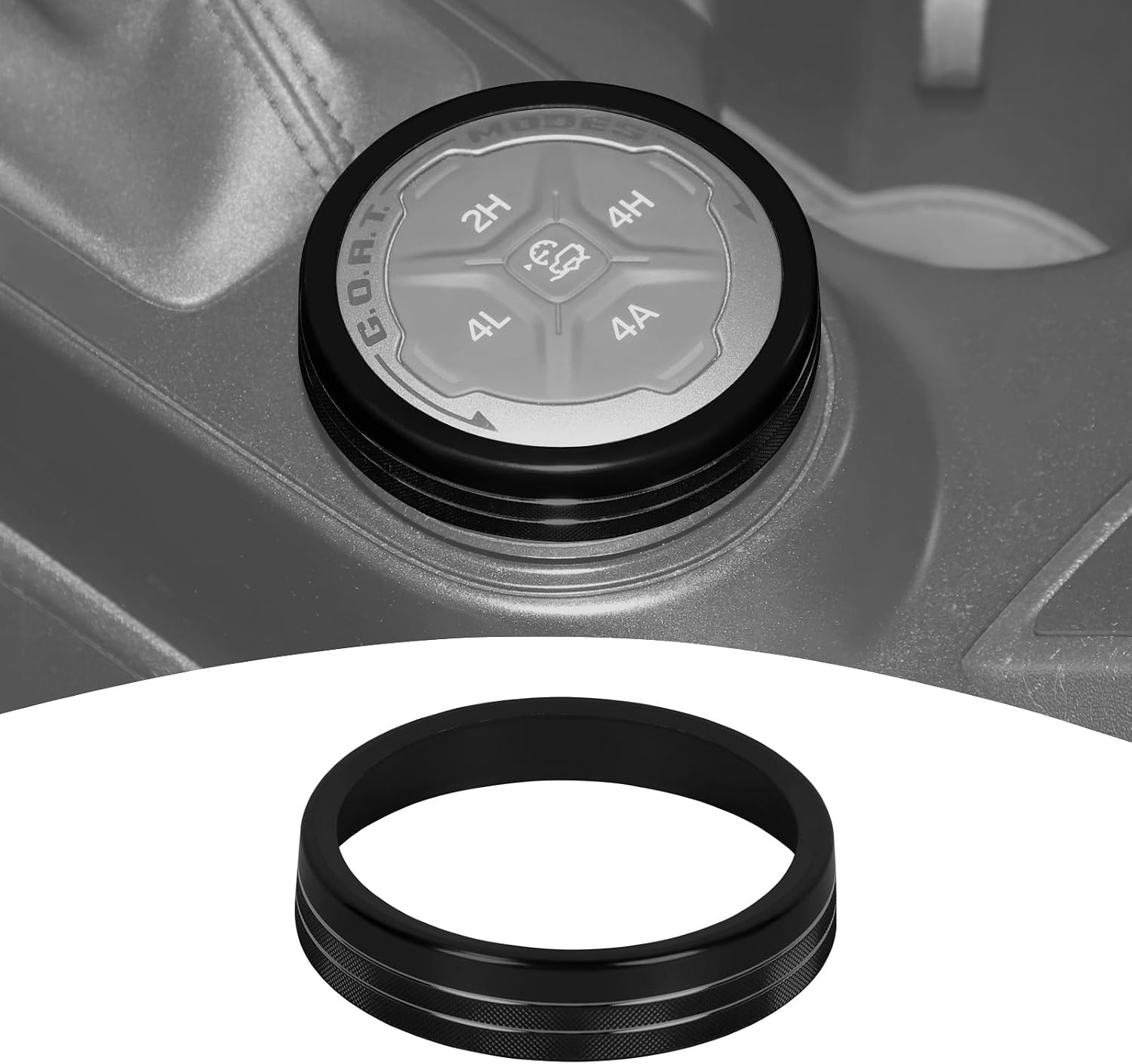 Detalle de PDKLIN 4WD knob trim ring aluminum