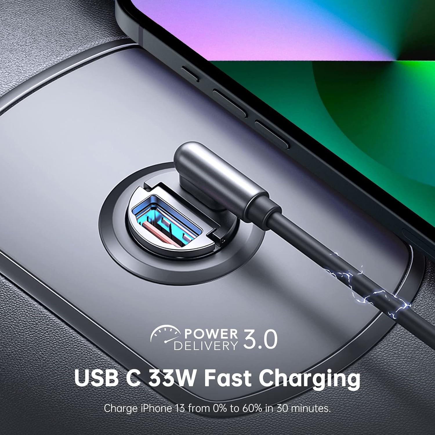 Detalle 2 de Omars Cargador de Coche USB C 33W