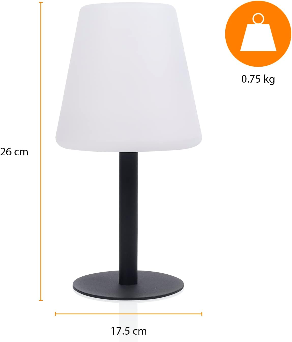 Detalle de Smartwares Solar-Tischlampe – Dimmbar, warmweiß, kabellos – OSL-50012