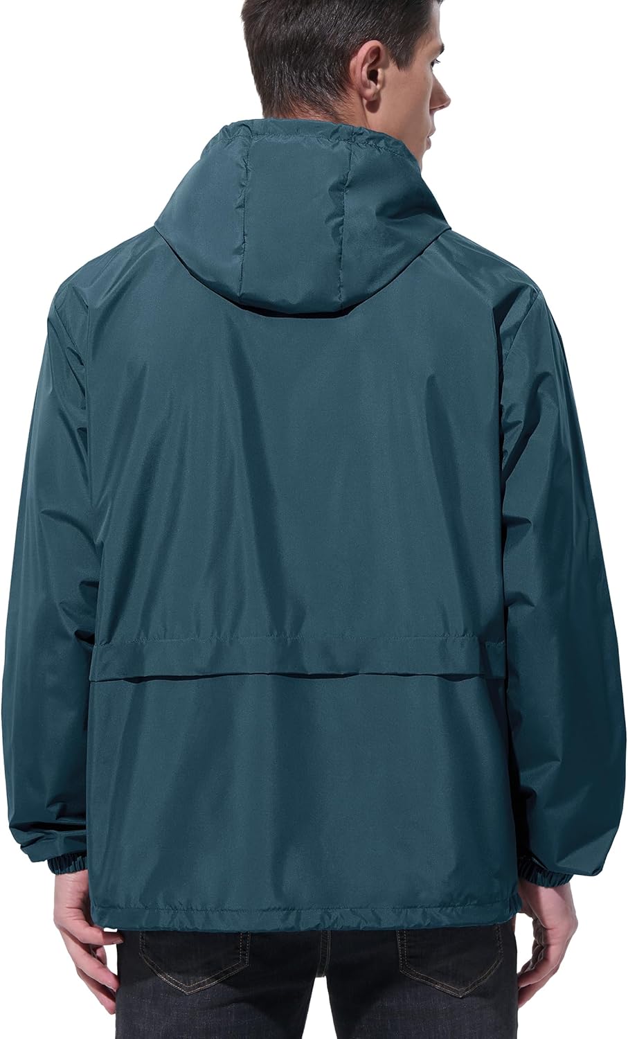 Detalle 2 de UIQUR Men's Rain Jacket: Waterproof, Windproof & Packable with Hood
