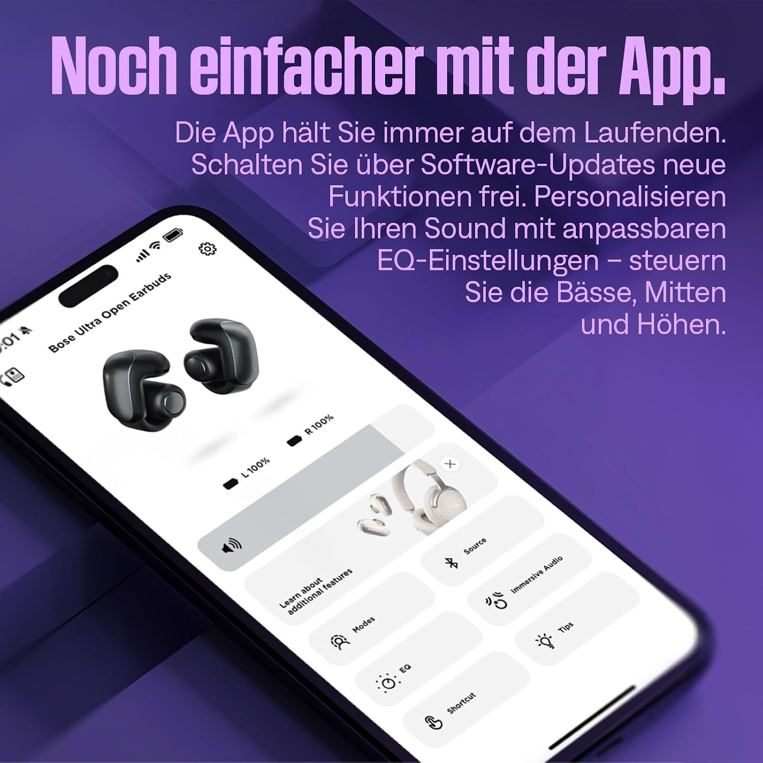 Thumbnail 6 de Bose Ultra Open Earbuds mit 48-Stunden-Akkulaufzeit