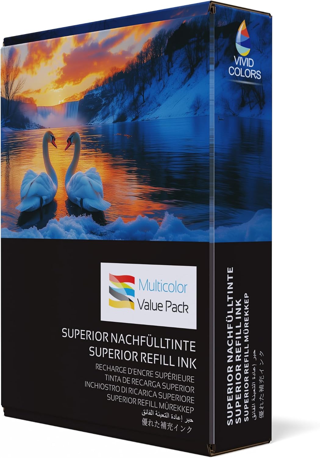 Detalle de BLUE SWAN Kit di Ricarica Inchiostro 550ml per cartucce Canon PG-545/CL-546 – compatibile con PIXMA