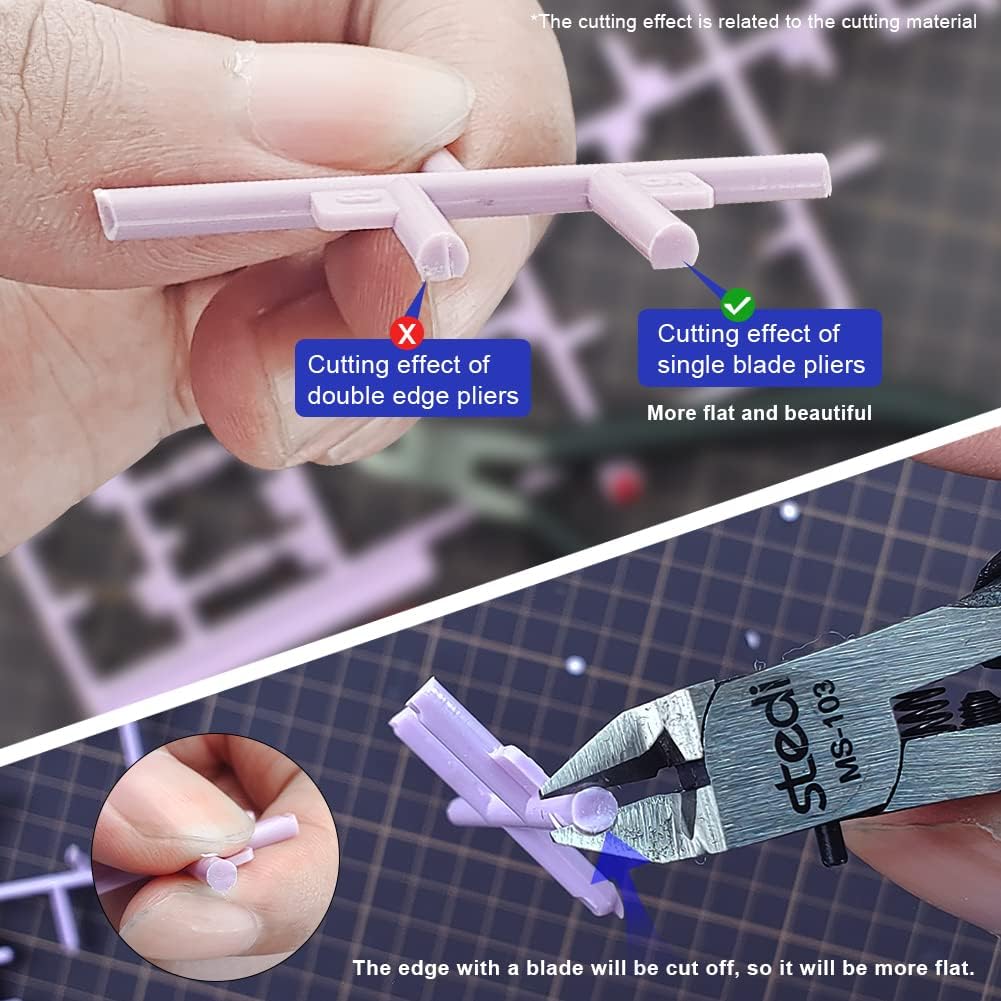 Thumbnail 3 de stedi stedi 5-inch Model Nippers à lame unique ultra-fine (boîtier de lame inclus) pour réparation et montage de maquettes plastiques