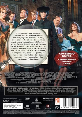 Detalle 2 de Cluedo – El Juego de la Sospecha (Clue) (1985) – DVD de Jonathan Lynn | Divisa Films