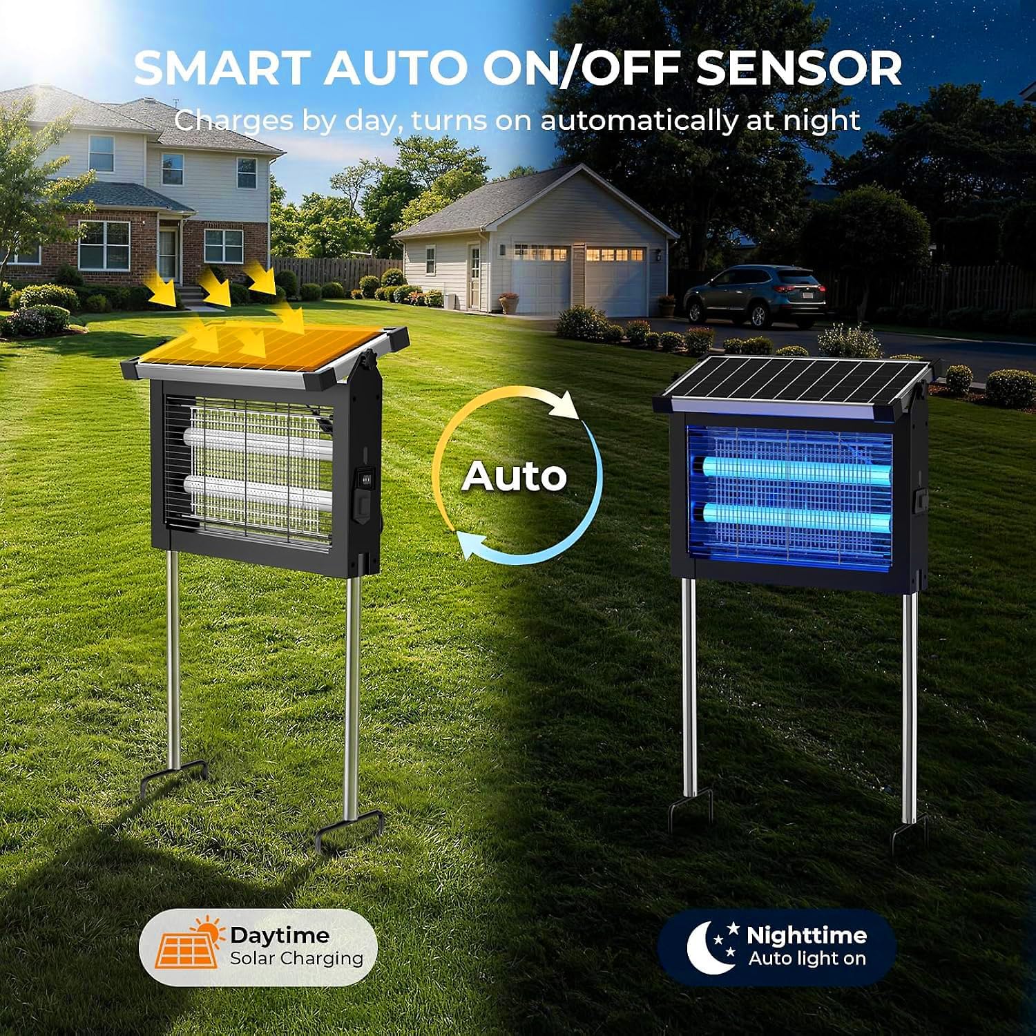 Detalle de Solar Bug Zapper Outdoor with 4500V Electric Grid and 10W Solar Panel