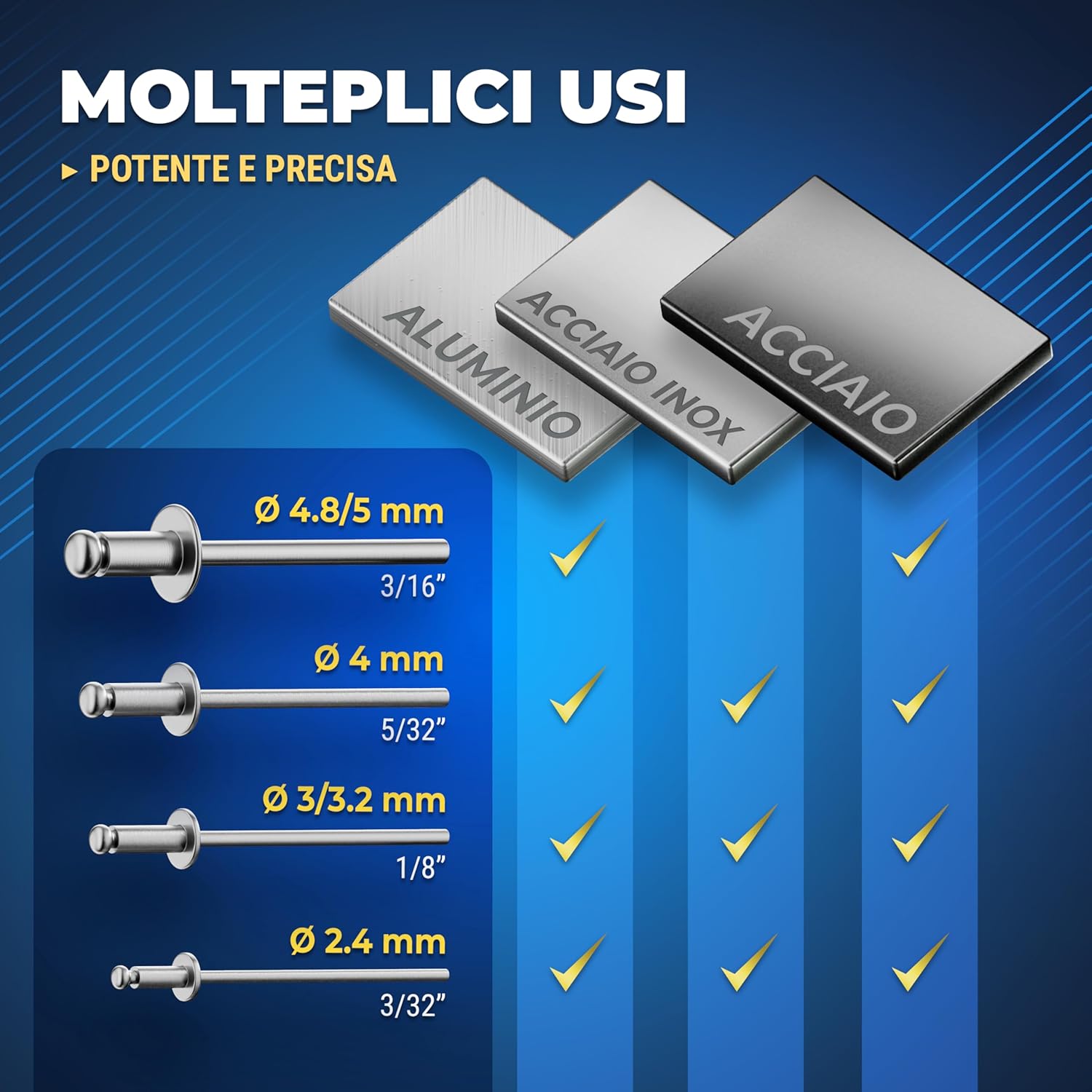Thumbnail 2 de S&R Rivettatrice Manuale Professionale 470 pezzi