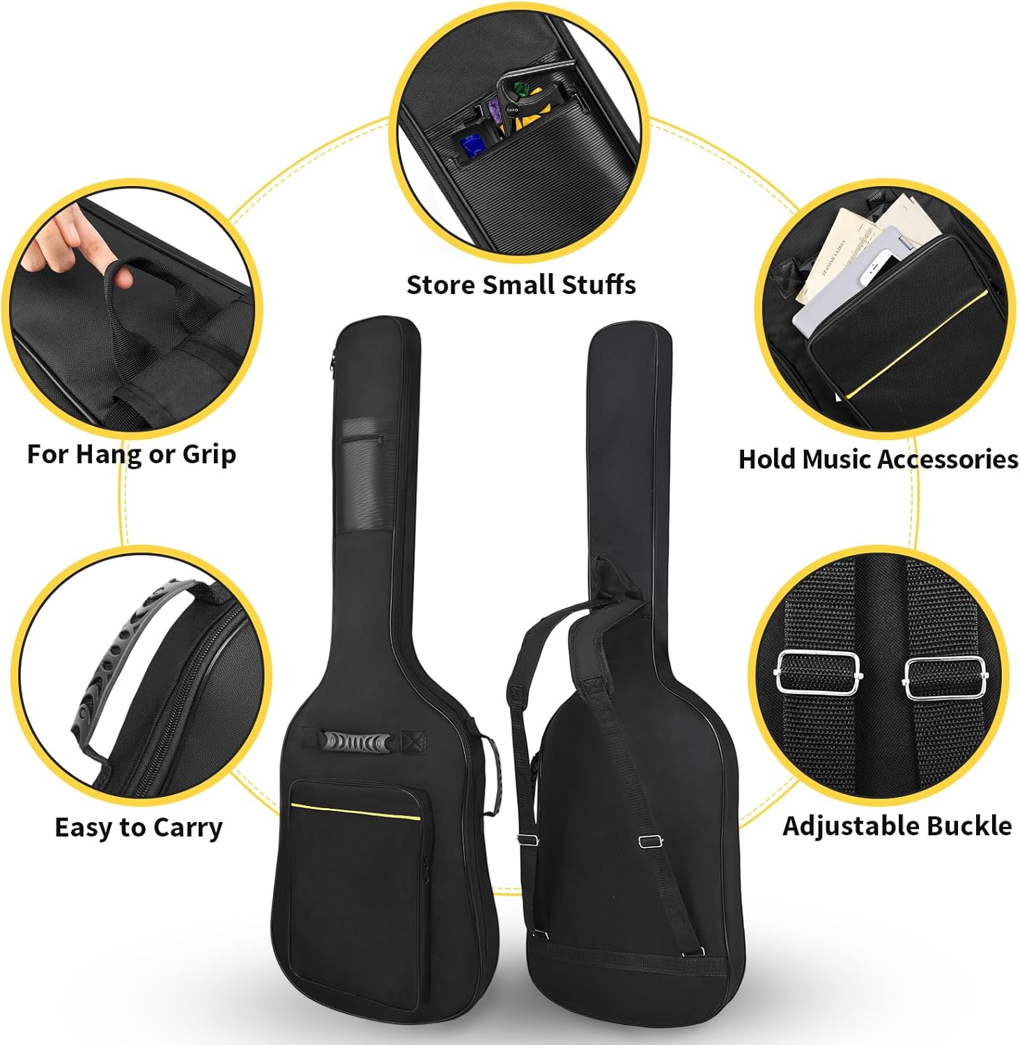 Thumbnail 3 de HOHIYO Bass Guitar Bag with 8mm padding, waterproof gig bag and pockets