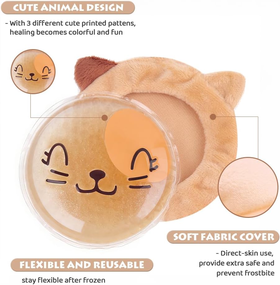 Thumbnail 4 de Hilph Kinder Kühlpads Kühlpack – 3 Tiermotive, ungiftig, waschbarer Bezug
