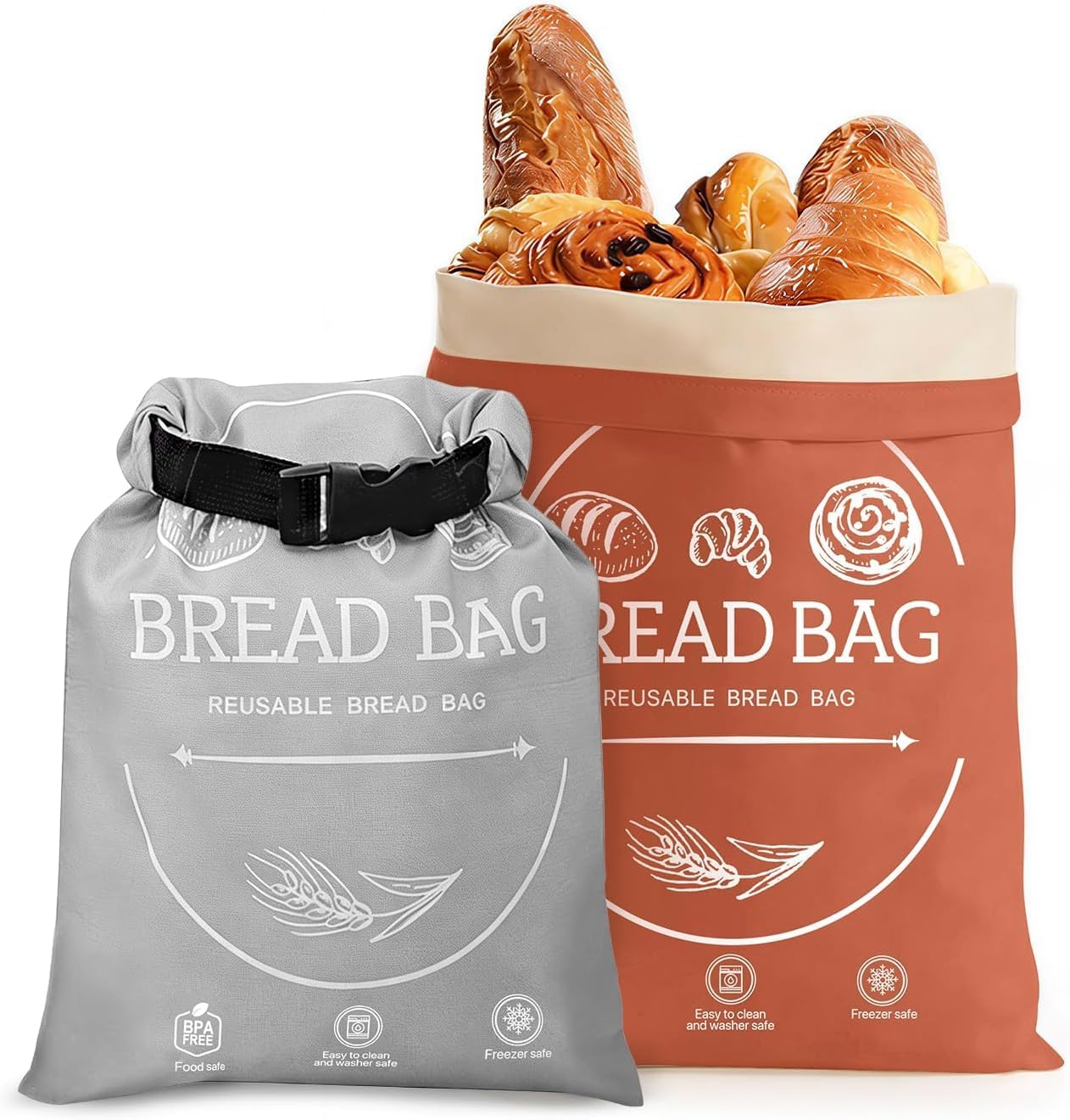 Thumbnail 6 de LDJRCP reusable beeswax bread bags, XL