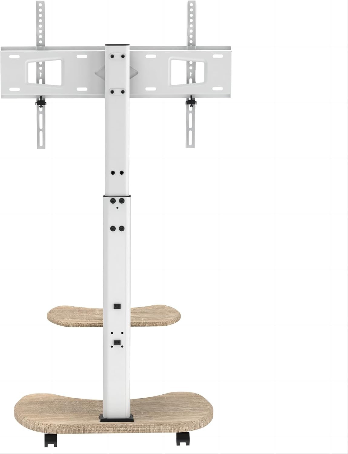 Thumbnail 6 de XTRARM Stellar supporto TV da pavimento con ripiano in legno, carrello mobile e ruote regolabili (32-70”, 45 kg, VESA fino a 600x400)