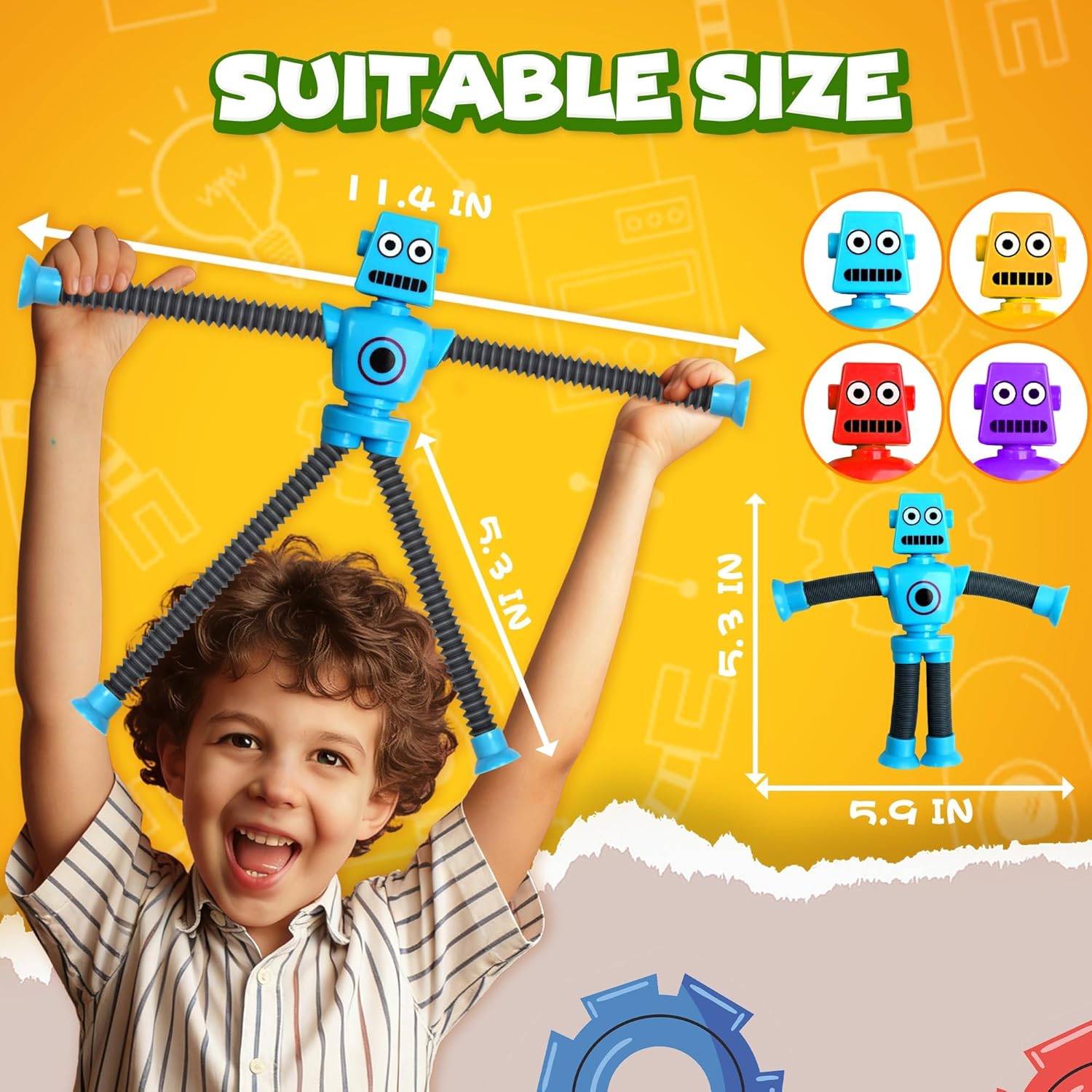 Detalle 2 de Telescope Suction Robot Toy 4pcs