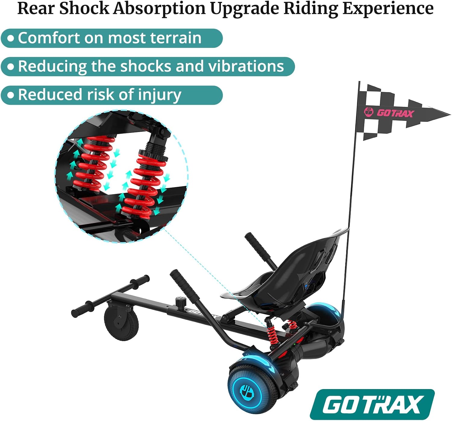 Detalle de Gotrax Hoverboard Kart Attachment 10"