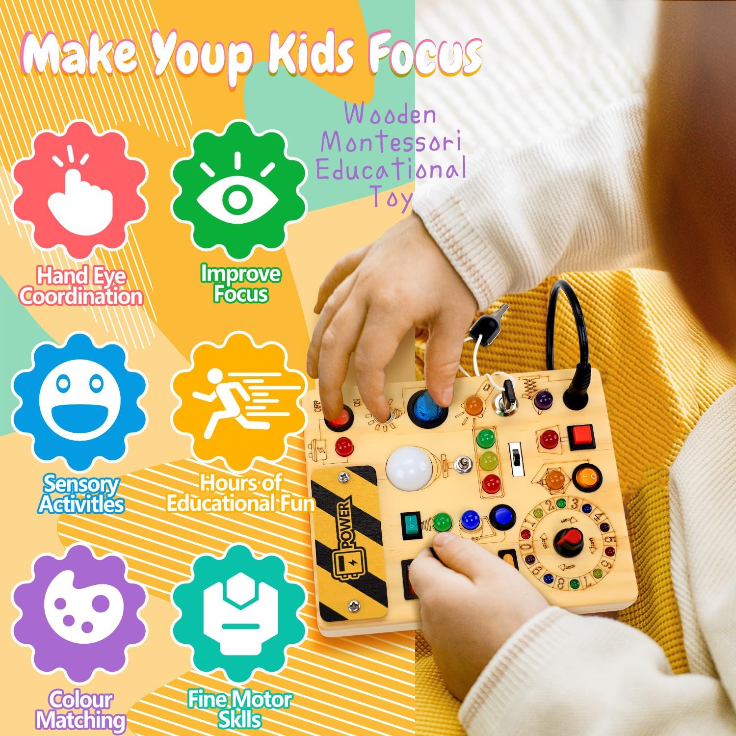 Thumbnail 4 de HarVow Busy Board 6.7in LED 🧩