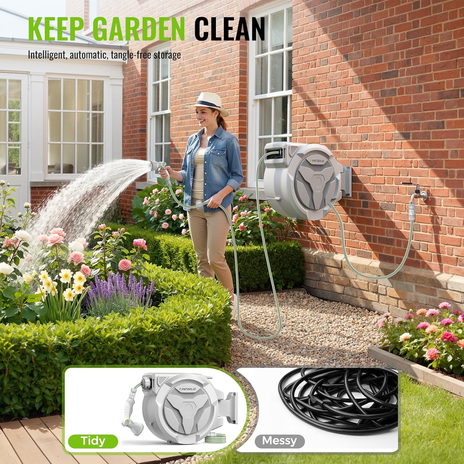 Detalle 2 de PATOOLIO Auto Reel 30+2m retractable hose