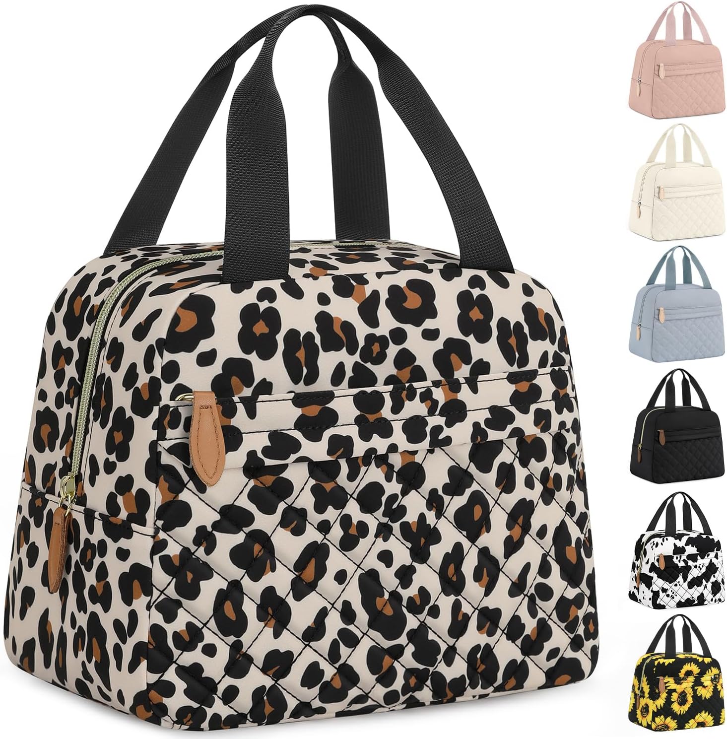 Detalle de ELONGRIVER Insulated Lunch Bag, Leopard