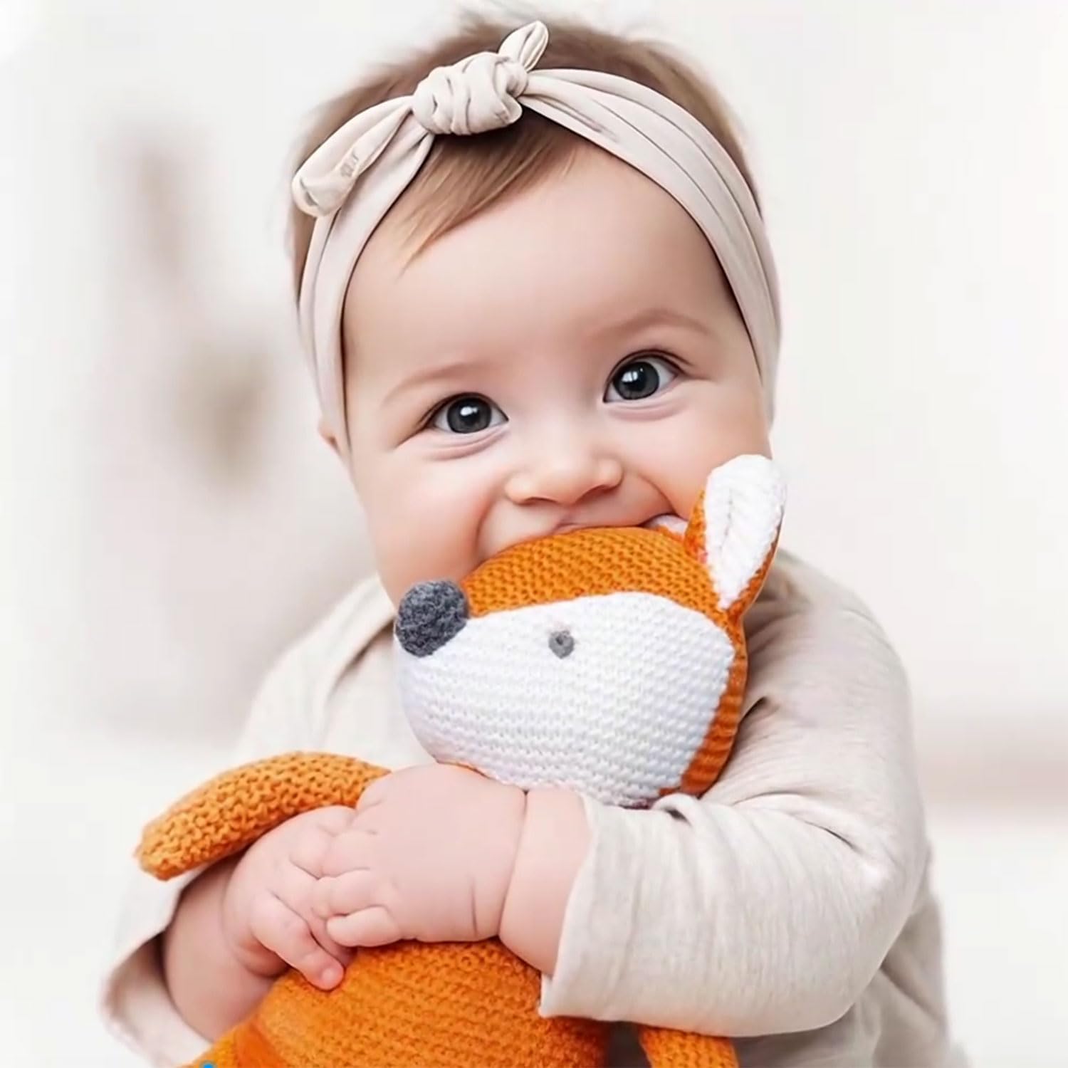 Detalle 1 de Fluffyfun Orange Fox Plush 7.1 in