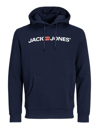 Detalle de JACK & JONES Jjecorp Logo Sweat Hood para hombre – Gris Light Grey Melange, XXL